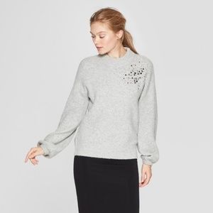 A New Day Embellished Pullover Sweater